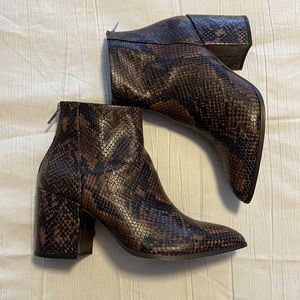 Steve Madden snake skin bootie